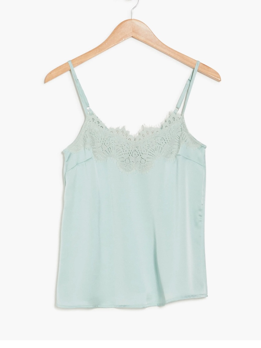 Ice Mint Pale Green Lace Trim Camisole Size Small - Never Worn